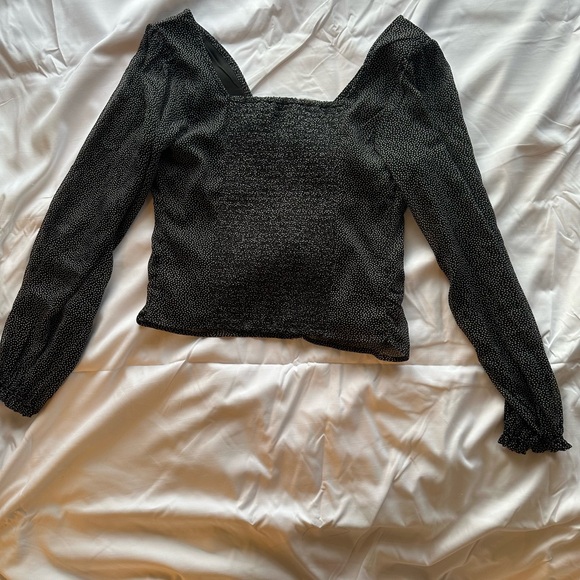 Abercrombie & Fitch Black Ruched Blouse - Picture 4 of 5